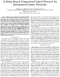 Cover page: A Delay-Based Congestion-Control Protocol for Information-Centric Networks