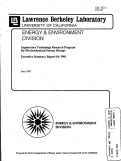 Cover page: Exploratory Technology Research Program for Electrochemical Energy Storage Executive Summary for 1991