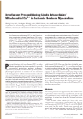 Cover page: Sevoflurane Preconditioning Limits Intracellular/Mitochondrial Ca2+ in Ischemic Newborn Myocardium