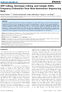 Cover page: SNP Calling, Genotype Calling, and Sample Allele Frequency Estimation from New-Generation Sequencing Data