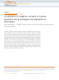 Cover page: Localization of adaptive variants in human genomes using averaged one-dependence estimation