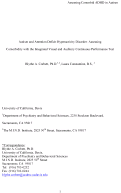 Cover page: Autism and attention deficit hyperactivity disorder: assessing attention and response control with the integrated visual and auditory continuous performance test.