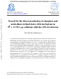 Cover page: Search for the direct production of charginos and neutralinos in final states with tau leptons in s=13TeVpp collisions with the ATLAS detector