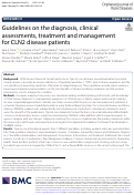 Cover page: Guidelines on the diagnosis, clinical assessments, treatment and management for CLN2 disease patients.