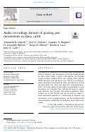 Cover page: Audio recordings dataset of grazing jaw movements in dairy cattle