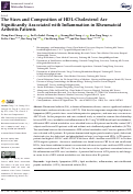 Cover page: The Sizes and Composition of HDL-Cholesterol Are Significantly Associated with Inflammation in Rheumatoid Arthritis Patients.