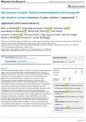 Cover page: Microscope-Cockpit: Python-based bespoke microscopy for bio-medical science