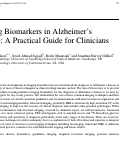 Cover page: Imaging Biomarkers in Alzheimer’s Disease: A Practical Guide for Clinicians