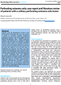 Cover page: Perforating osteoma cutis: case report and literature review of patients with a solitary perforating osteoma cutis lesion