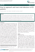 Cover page: How to approach and treat viral infections in ICU patients