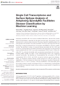 Cover page: Single Cell Transcriptome and Surface Epitope Analysis of Ankylosing Spondylitis Facilitates Disease Classification by Machine Learning