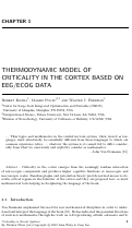 Cover page: THERMODYNAMIC MODEL OF  CRITICALITY IN THE CORTEX BASED ON  EEG/ECOG DATA