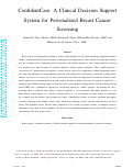 Cover page: ConfidentCare: A Clinical Decision Support System for Personalized Breast Cancer Screening