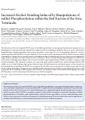 Cover page: Increased Alcohol-Drinking Induced by Manipulations of mGlu5 Phosphorylation within the Bed Nucleus of the Stria Terminalis