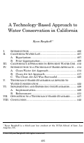 Cover page: A Technology-Based Approach to Water Conservation in California