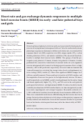 Cover page: Heart rate and gas exchange dynamic responses to multiple brief exercise bouts (MBEB) in early‐ and late‐pubertal boys and girls