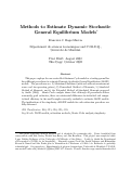 Cover page: Methods to Estimate Dynamic Stochastic General Equilibrium Models