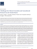 Cover page: Challenges for Clinical Cannabis and Cannabinoid Research in the United States.