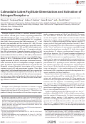 Cover page: Calmodulin Lobes Facilitate Dimerization and Activation of Estrogen Receptor-α*