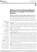 Cover page: Multiparametric Mapping Magnetic Resonance Imaging of Pancreatic Disease.