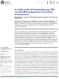 Cover page: A stable mode of bookmarking by TBP recruits RNA polymerase II to mitotic chromosomes