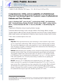 Cover page: Comprehension, Utility, and Acceptability of a Multidomain Physical Functioning Report for Systemic Lupus Erythematosus Patients and Their Providers.