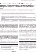 Cover page: The endocannabinoid/endovanilloid N-arachidonoyl dopamine (NADA) and synthetic cannabinoid WIN55,212-2 abate the inflammatory activation of human endothelial cells.