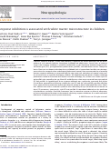 Cover page: Response inhibition is associated with white matter microstructure in children