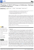 Cover page: A Roadmap of CAR-T-Cell Therapy in Glioblastoma: Challenges and Future Perspectives