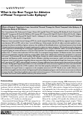 Cover page: What Is the Best Target for Ablation of Mesial Temporal Lobe Epilepsy?