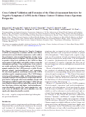 Cover page: Cross Cultural Validation and Extension of the Clinical Assessment Interview for Negative Symptoms (CAINS) in the Chinese Context: Evidence from a Spectrum Perspective.