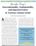 Cover page: Jennifer Terry's Governmentality, Sentimentality, and Imperial Erotics in ‘Extreme Cinéma Vérité’