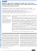 Cover page: Magnetic Resonance Imaging of Optic Nerve Traction During Adduction in Primary Open-Angle Glaucoma With Normal Intraocular Pressure