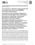 Cover page: Low frequency of cigarette smoking and the risk of head and neck cancer in the INHANCE consortium pooled analysis