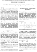 Cover page: Non-intercepting diagostics for the HIF neutralized transport 
experiment