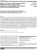 Cover page: Effects of Turmeric and Curcumin Dietary Supplementation on Human Gut Microbiota: A Double-Blind, Randomized, Placebo-Controlled Pilot Study