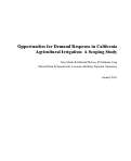 Cover page: Opportunities for Demand Response in California Agricultural Irrigation: A Scoping Study