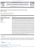 Cover page of Spatial statistics for detecting mechanical interactions among fiber fractures