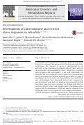 Cover page: Development of catecholamine and cortisol stress responses in zebrafish