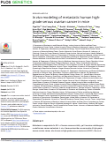 Cover page: In vivo modeling of metastatic human high-grade serous ovarian cancer in mice