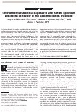 Cover page: Environmental Chemical Exposures and Autism Spectrum Disorders: A Review of the Epidemiological Evidence