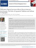 Cover page: Pulmonary Kaposi Sarcoma without Mucocutaneous Involvement: The Role of Sequential Thallium and Gallium Scintigraphy