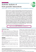 Cover page: Systems analysis of host–parasite interactions