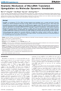 Cover page: Atomistic Mechanism of MicroRNA Translation Upregulation via Molecular Dynamics Simulations