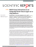Cover page: Multi-tissue interactions in an integrated three-tissue organ-on-a-chip platform