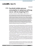 Cover page: Pacritinib inhibits glucose consumption in squamous cell lung cancer cells by targeting FLT3
