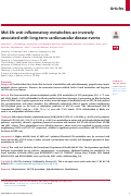 Cover page: Mid-life anti-inflammatory metabolites are inversely associated with long-term cardiovascular disease events.