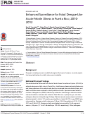 Cover page: Enhanced Surveillance for Fatal Dengue-Like Acute Febrile Illness in Puerto Rico, 2010-2012