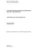 Cover page: Local Option Transportation Taxes in the United States (Part One: