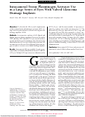 Cover page: Intracameral Tissue Plasminogen Activator Use in a Large Series of Eyes With Valved Glaucoma Drainage Implants